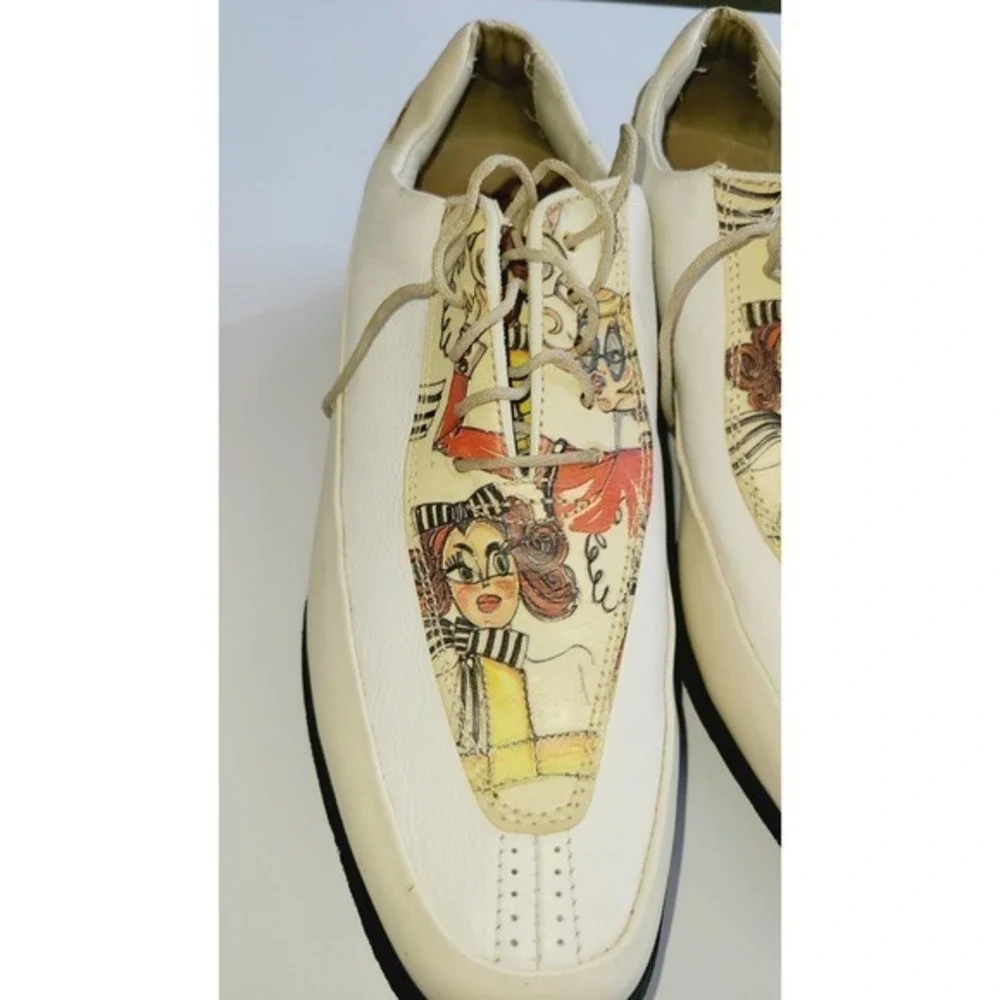 Vintage Estate by FootJoy Golf Shoes Woman's 7.5 Art2Wear Deco 40 Motif‎